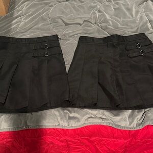 French Toast Black Pleated Uniform Skirts for Kids
